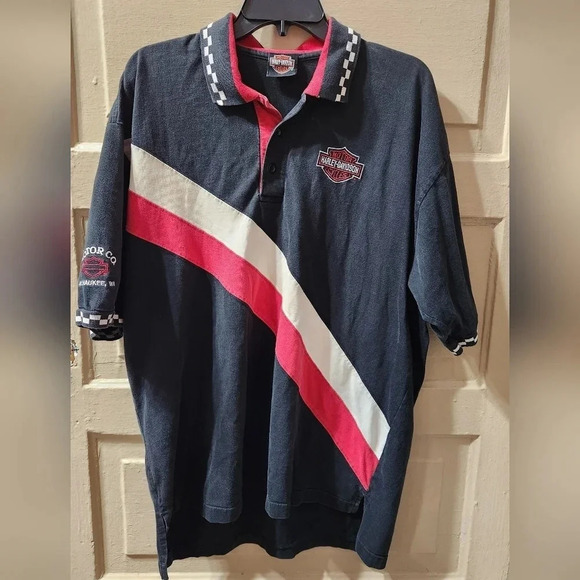 Harley-Davidson Milwaukee, WI Colorblock Short Sleeve Polo - Picture 1 of 8